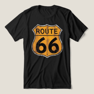 Vintage Route 66 Road Sign Tri-Blend Shirt
