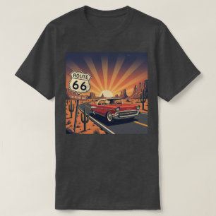 Vintage Route 66 Sunset  T-Shirt
