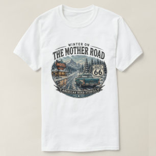 Vintage Route 66 Winter Road Trip T-Shirt