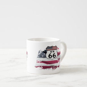 Vintage Route US 66 Espresso Cup