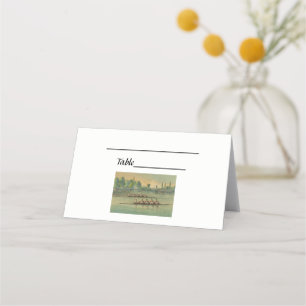 Vintage Rowers Crew Race Boat Race Place Card