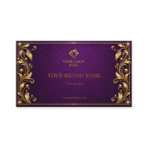 Vintage Royal Amethyst Purple Gold Earring Card