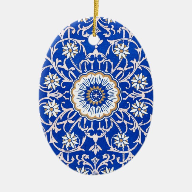 Vintage Royal Blue Ornament (Front)