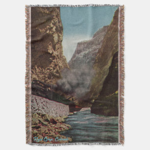 Vintage Royal Gorge Locomotive Throw Blanket