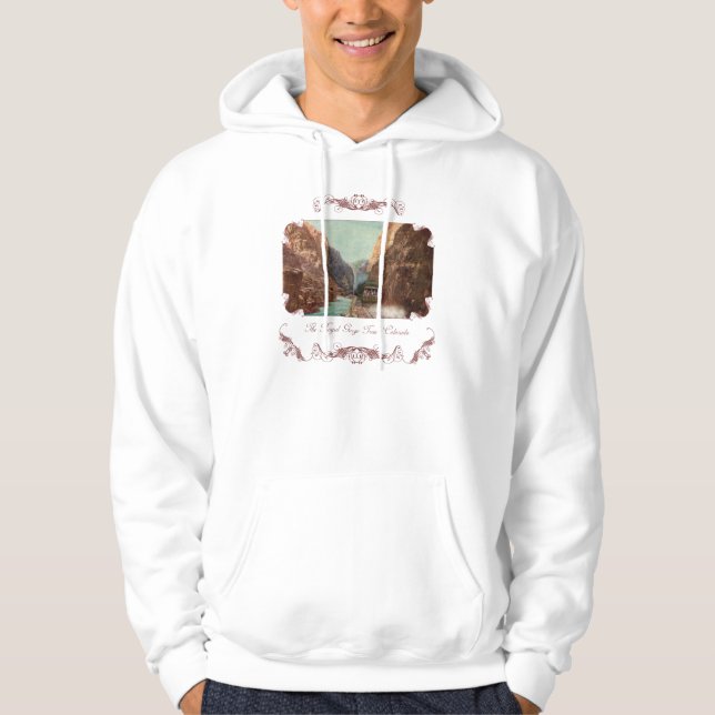 Vintage Royal Gorge Train Hooded Sweatshirt (Front)