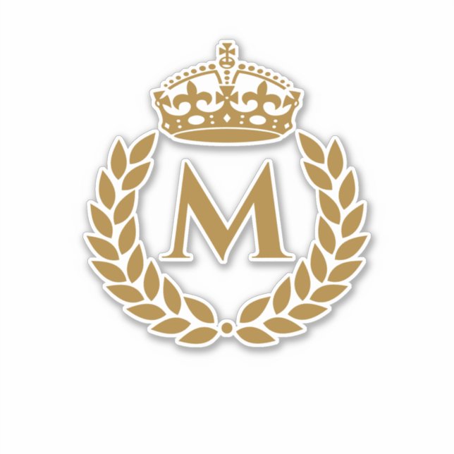 Vintage Royal King Golden Crown Name Initial Black (Front)