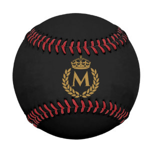 Vintage Royal King Golden Crown Name Initial Black Baseball