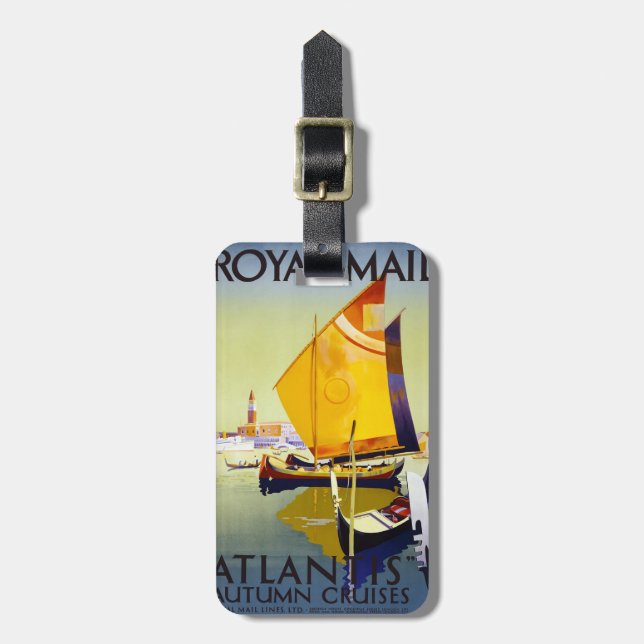 Vintage Royal Mail Travel Poster Luggage Tag (Front Vertical)