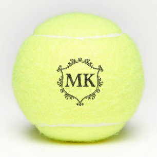 Vintage royal shield personalised name monogram tennis balls