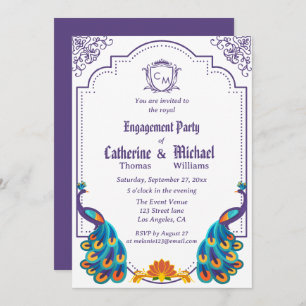 Vintage Royal Wedding With Name Monogram  Invitation