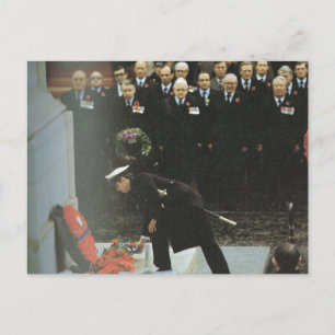 Vintage Royalty, Charles laying a wreath Postcard