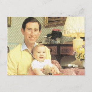 Vintage Royalty, Prince Charles and William Postcard