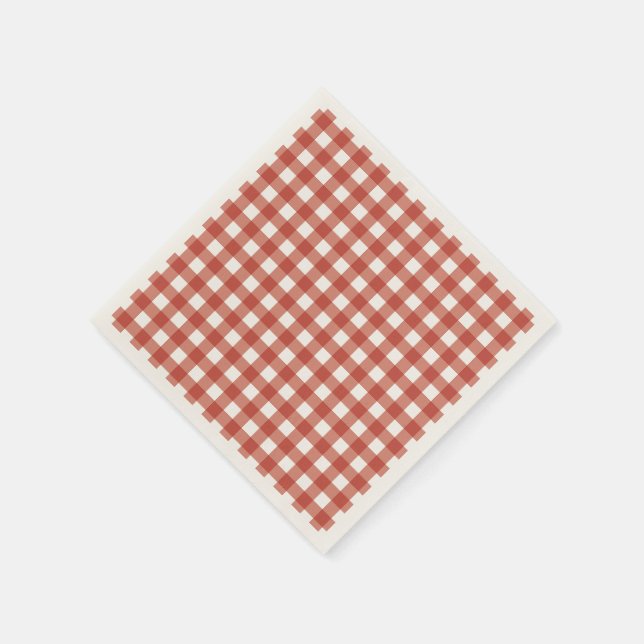Vintage Ruby Stripes Napkins Wedding Reception (Corner)