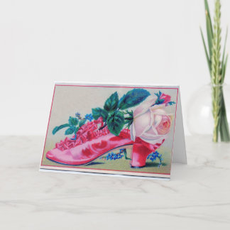 Vintage Ruffles Shoe Mother's Day Card