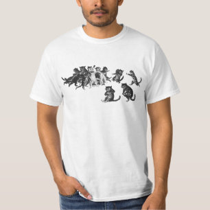 vintage rugby playing cats tshirt