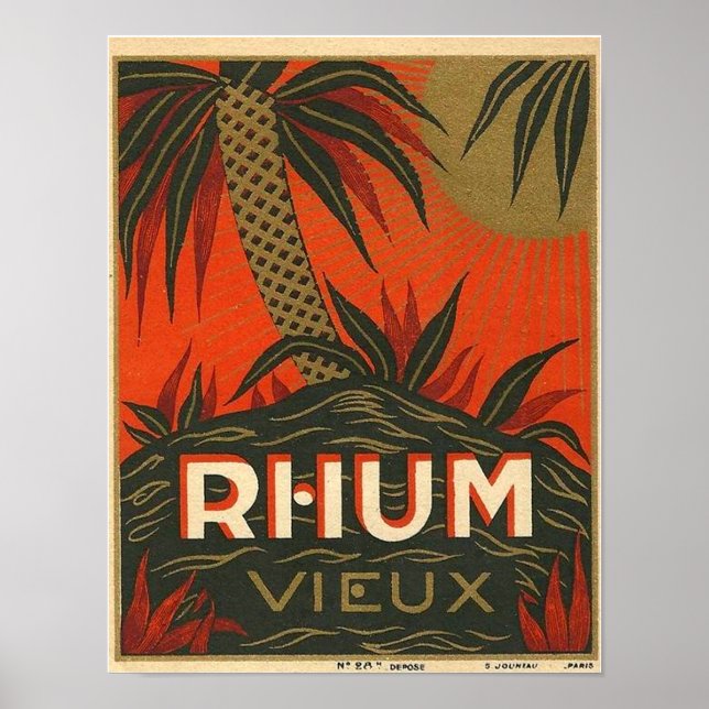 Vintage Rum Advertisement Poster (Front)