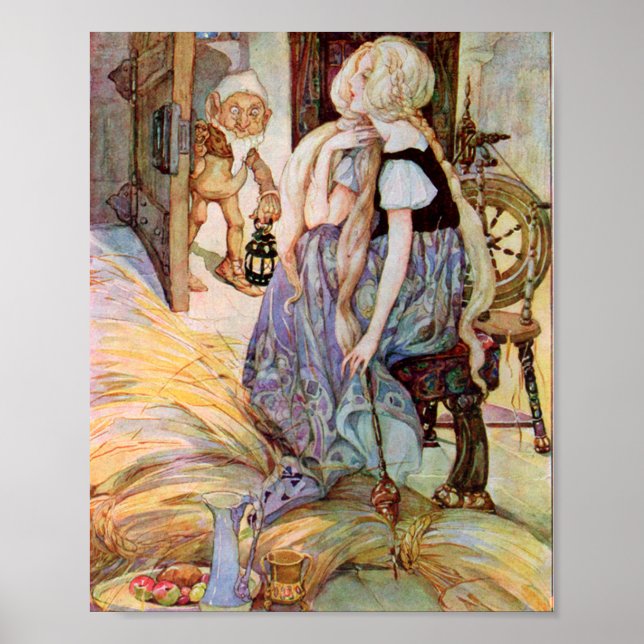 Vintage Rumpelstiltskin Illustration Poster (Front)