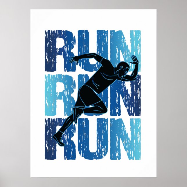 Vintage Runner - Run Run Run Poster (Front)