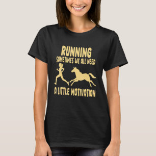 Vintage Running Horses Girl We All Need A Little M T-Shirt