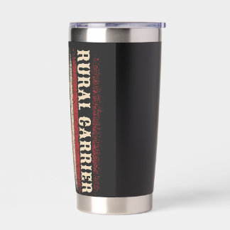 Vintage Rural Carrier USA Flag for Patriotic Mailm Insulated Tumbler