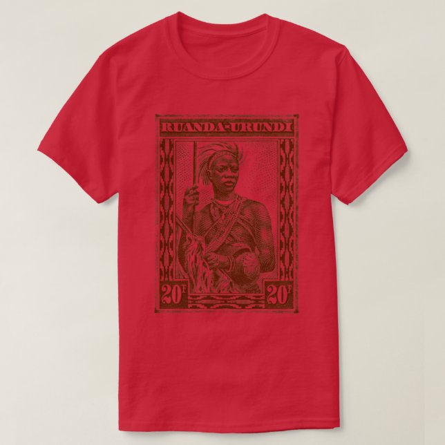 Vintage RUrundi Postage Stamp Design T-Shirt (Design Front)