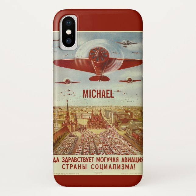 Vintage Russian Aviation custom name phone cases (Back)