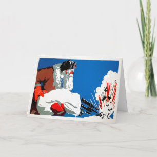 Vintage Russian Santa Holiday Card