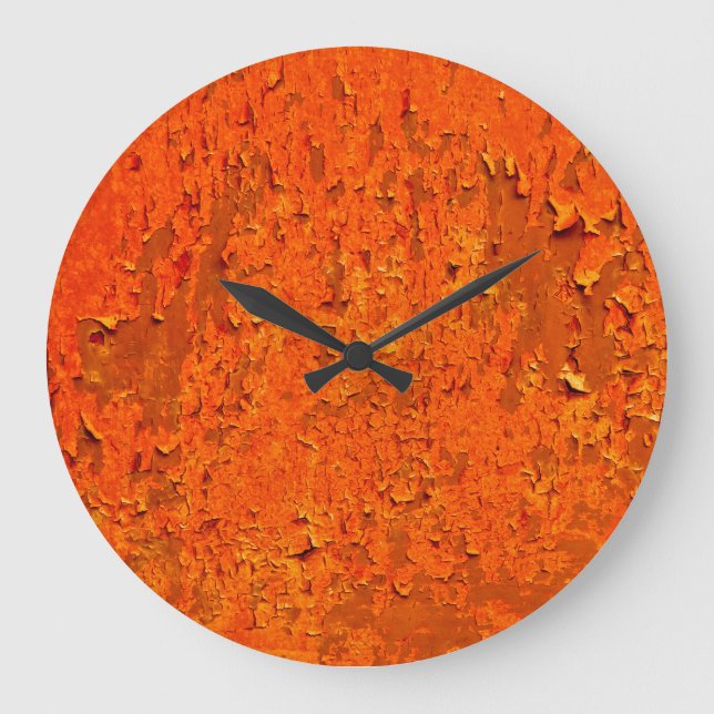 Vintage Rust: Old Textured Surface Large Clock (Front)