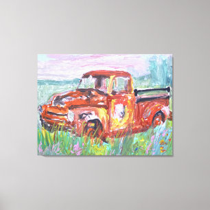Vintage Rust Pickup Truck Canvas Print