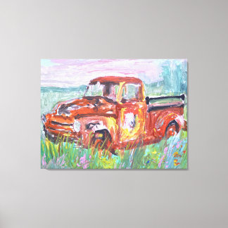 Vintage Rust Pickup Truck Canvas Print