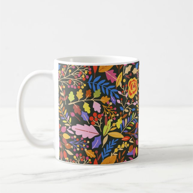 Vintage Rustic Autumn Fall Botanical Garden  Coffee Mug (Left)