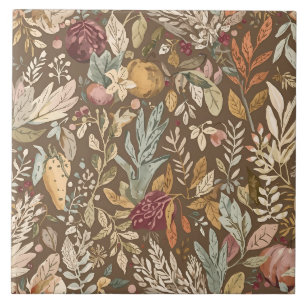 Vintage, Rustic Autumn Pattern Tile