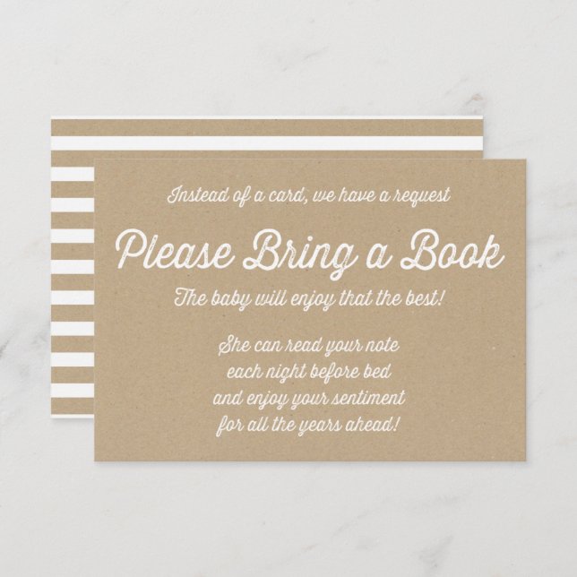 Vintage Rustic Baby Shower Gift Card (Front/Back)