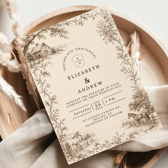 Vintage Rustic Barn Wedding Invitation (Creator Uploaded)