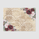 Vintage Rustic Burgundy Rose Old Letter Decoupage  Tissue Paper<br><div class="desc">Great for gift wrapping and for decoupage craft.
(c) The Happy Cat Studio</div>