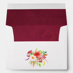 Vintage Rustic Charm Floral Envelope