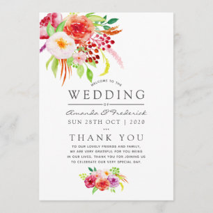 Vintage Rustic Charm Wedding Programme