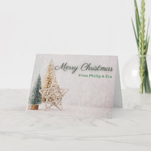 Vintage Rustic Christmas Card Customisable Holiday