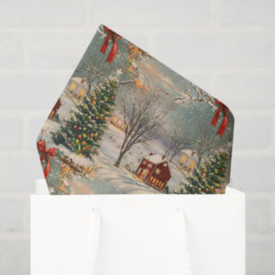 Vintage Rustic Christmas Holiday Tissue Paper