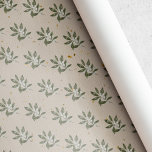 Vintage Rustic Christmas White Berry Wrapping Paper<br><div class="desc">Custom-designed vintage style Christmas wrapping paper featuring watercolor white berry and foliage on rustic kraft style paper.</div>
