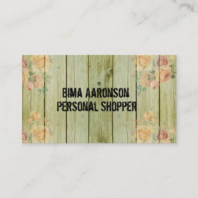 Vintage Rustic Country Fence Business Cards (Front)