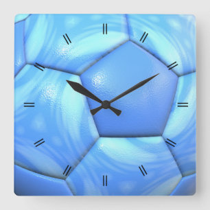 Vintage Rustic Country Football Decor Square Wall Clock