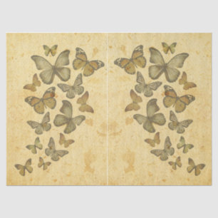 Vintage Rustic  Distressed Butterfly Butterflies Tissue Paper
