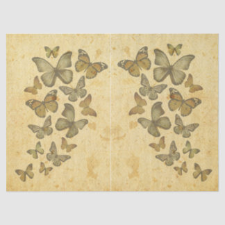 Vintage Rustic  Distressed Butterfly Butterflies Tissue Paper