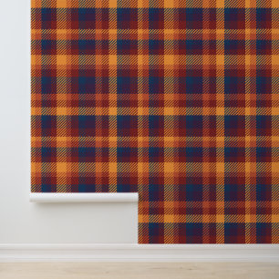 Vintage Rustic Fall Plaid Wallpaper