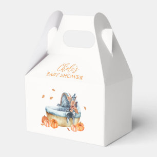 Vintage Rustic Fall Pumpkin Crib Baby Shower Favour Box