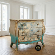 Vintage Rustic Floral Texture Decoupage Furniture