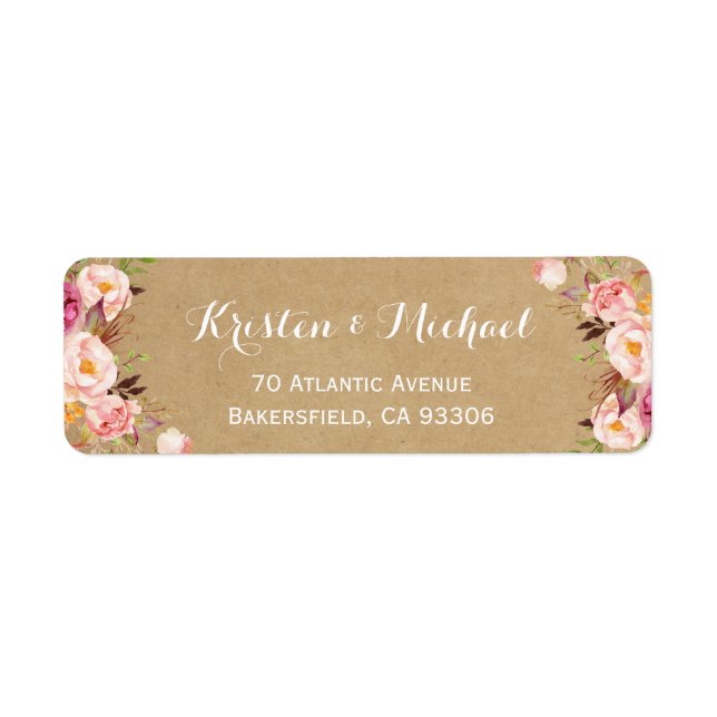 Vintage Rustic Floral Wrapping Kraft (Front)