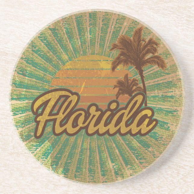Vintage, Rustic, Florida Coaster (Front)