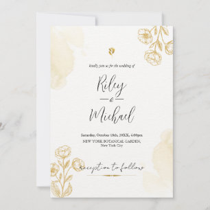 Vintage Rustic Flower&Botanical  Invitation
